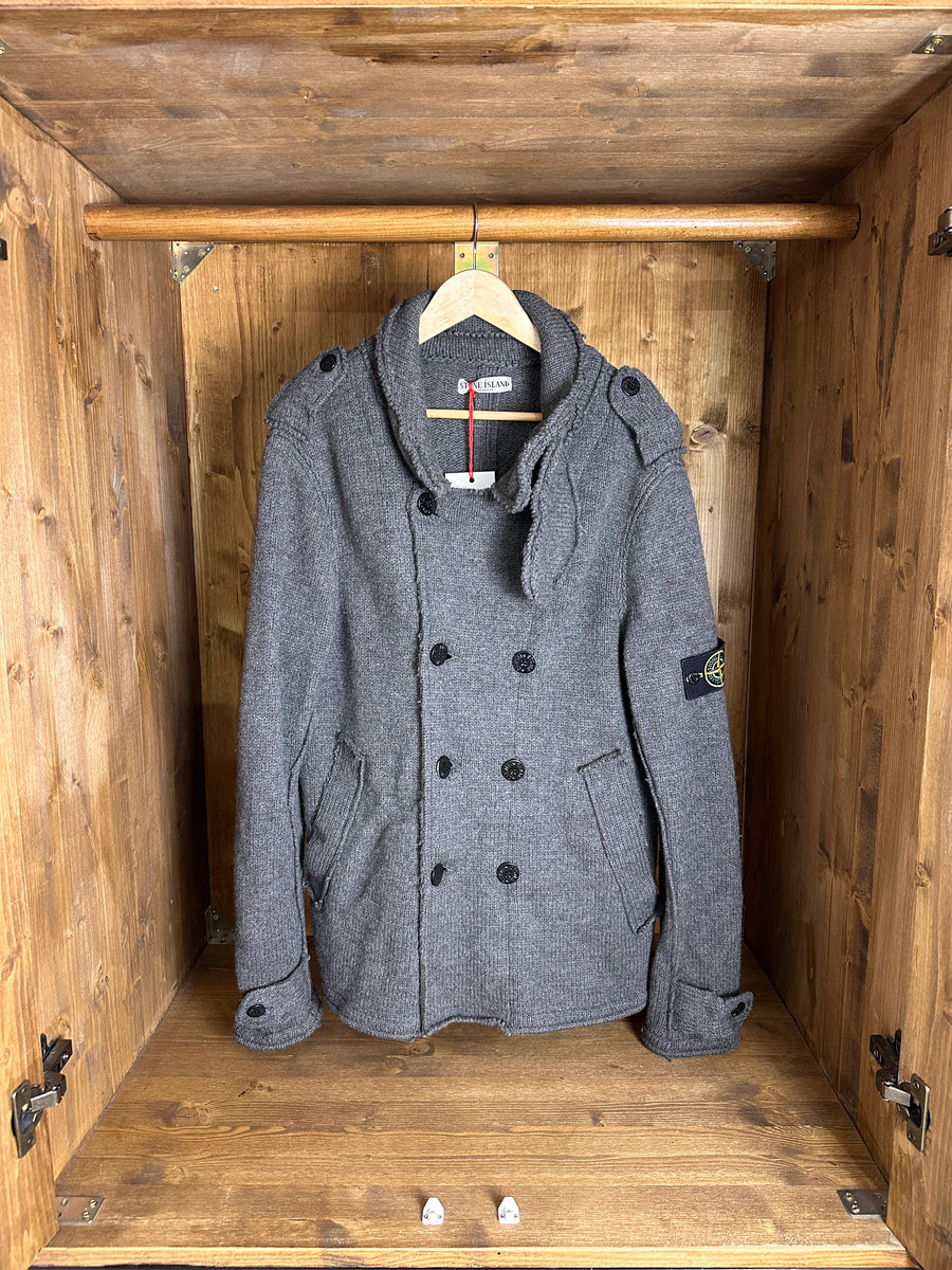 AW00s WOOL DOUBLE BREAST in Iron Grey