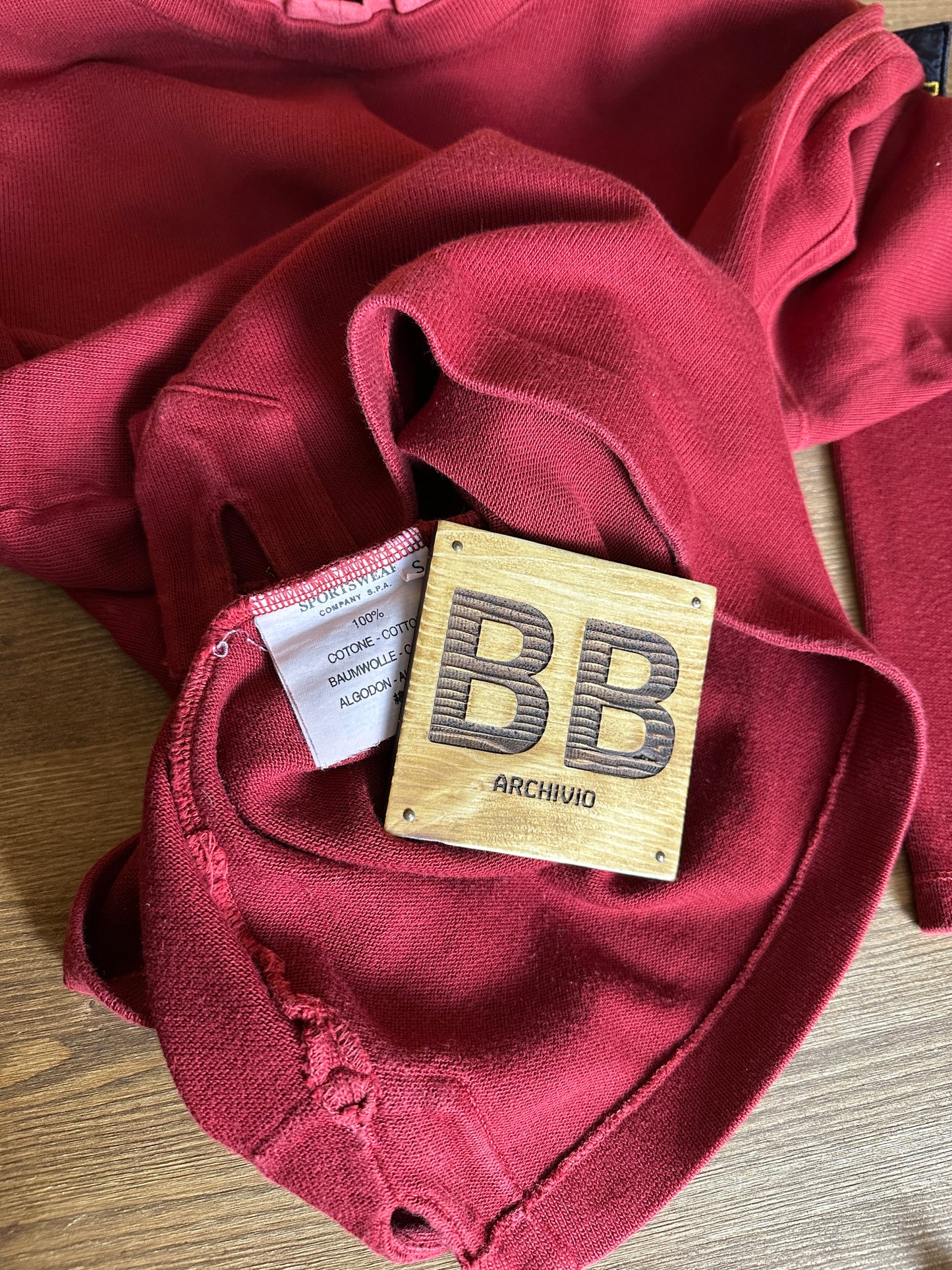 SS01 COTTON CREWNECK in Brick Red