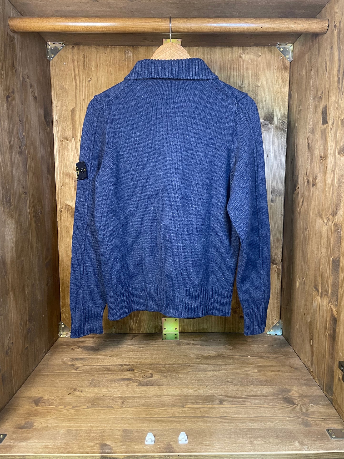 BLUE WOOL CARDIGAN