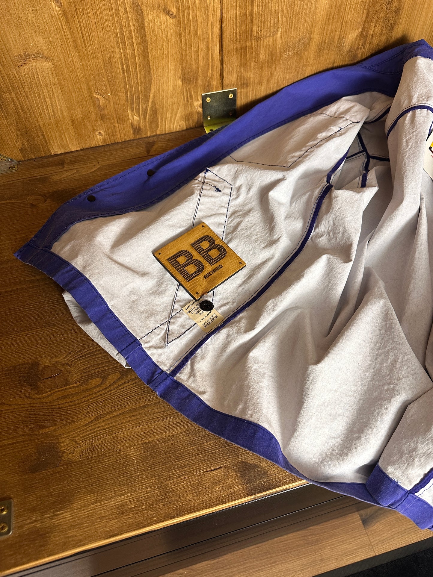 SS94 CANVAS STAR BLAZER CUT in Himmelblau