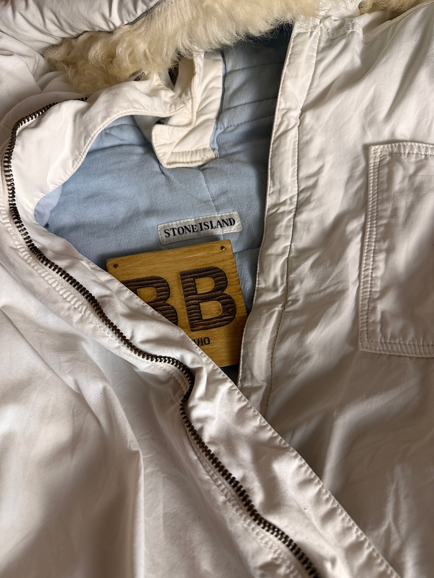 AW84 JOCK COUNTRY QUILTED JACKET in Pure White & Light Green