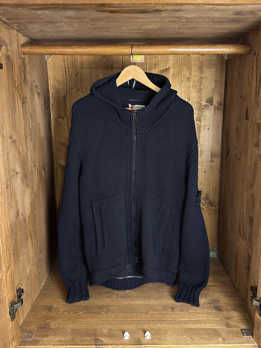 AW00s WOOL HOODED JACKET in Deep Blue