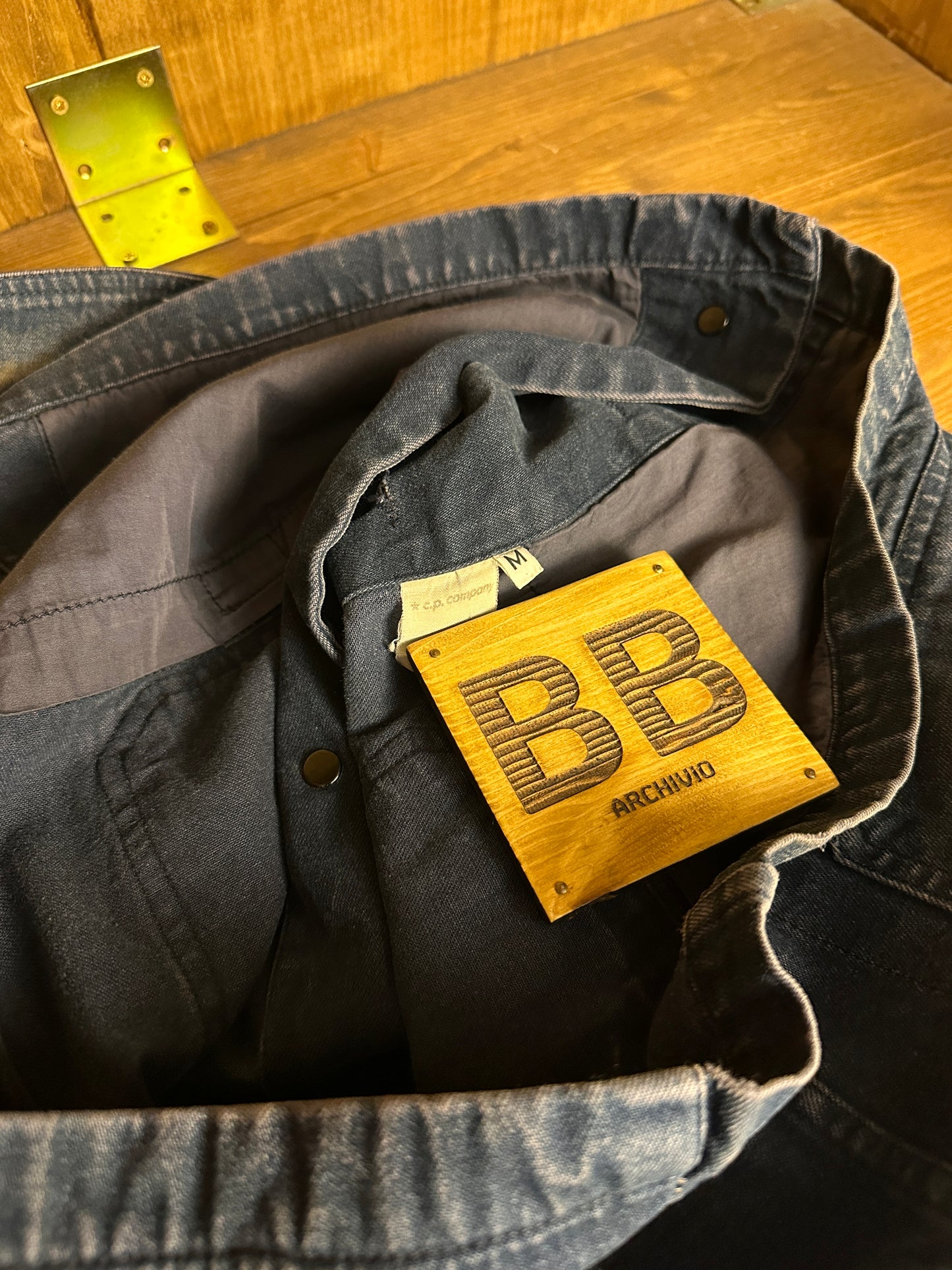 SS88 DENIM CARPENTER WITH BLACK SPELLOUT in Denim Blue