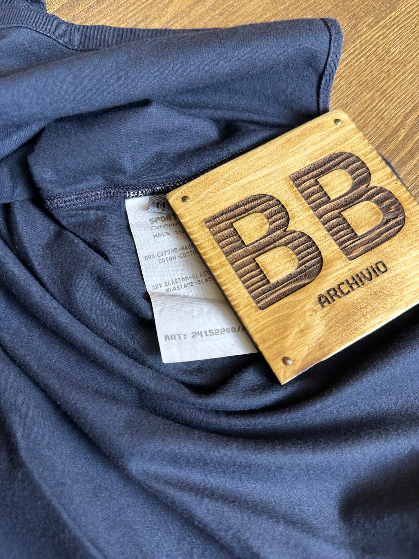 SS96 COTTON+ELASTAN SWEATSHIRT in Blue