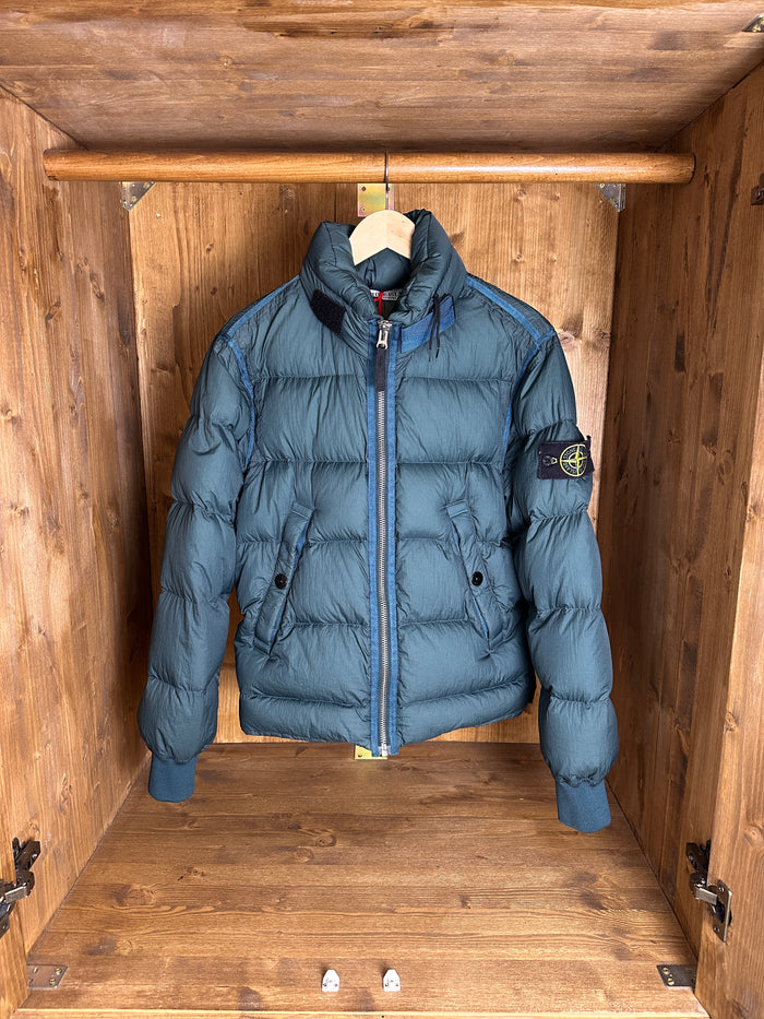 AW10 OPAQUE NYLON GOOSE DOWN JACKET in Emerald Green