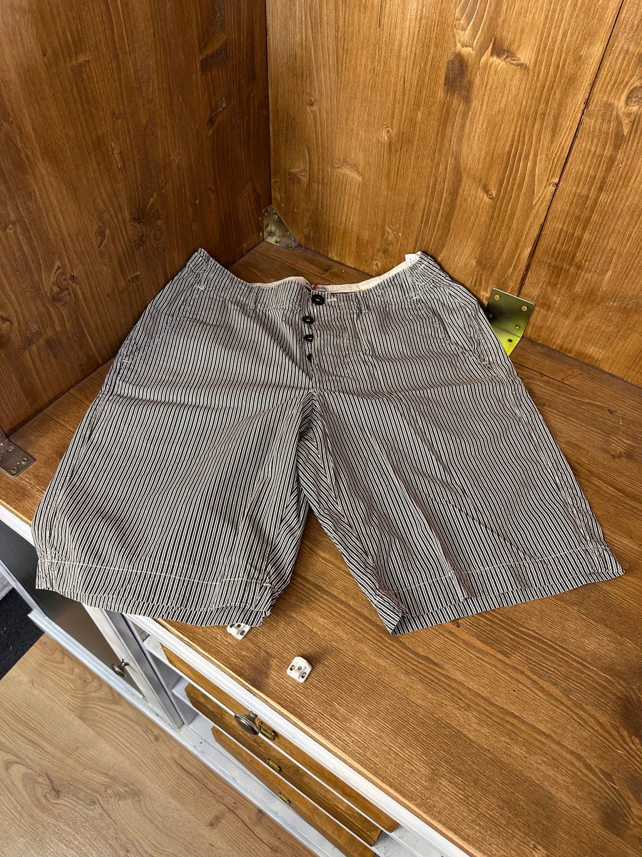 SS06 STRIPED SHORTS IN LIGHT COTTON in Black&White