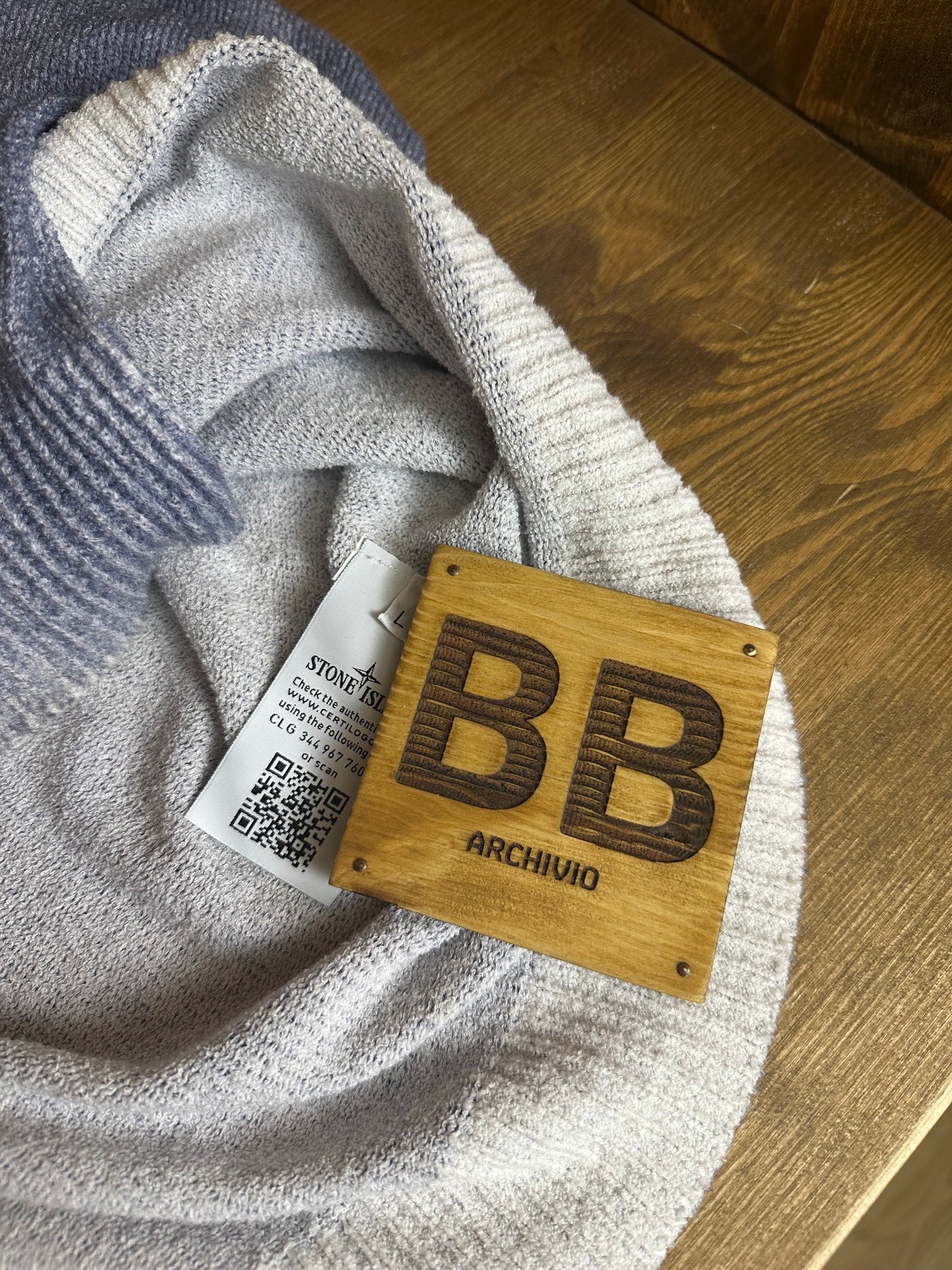 SS19 HAND SPRAYED JUMPER in Light Blue