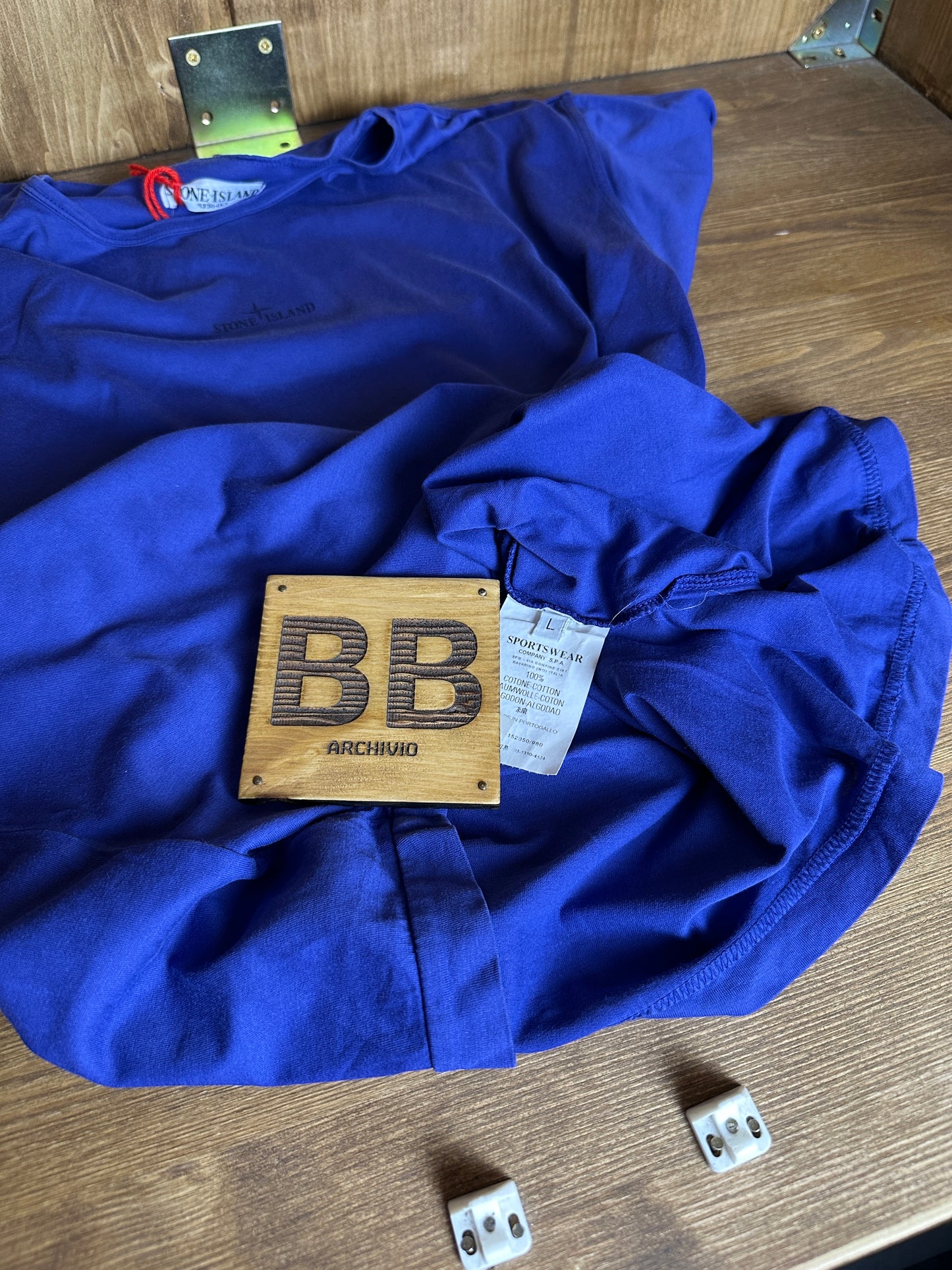 SS08 SPELLOUT TEE in Bright Blue