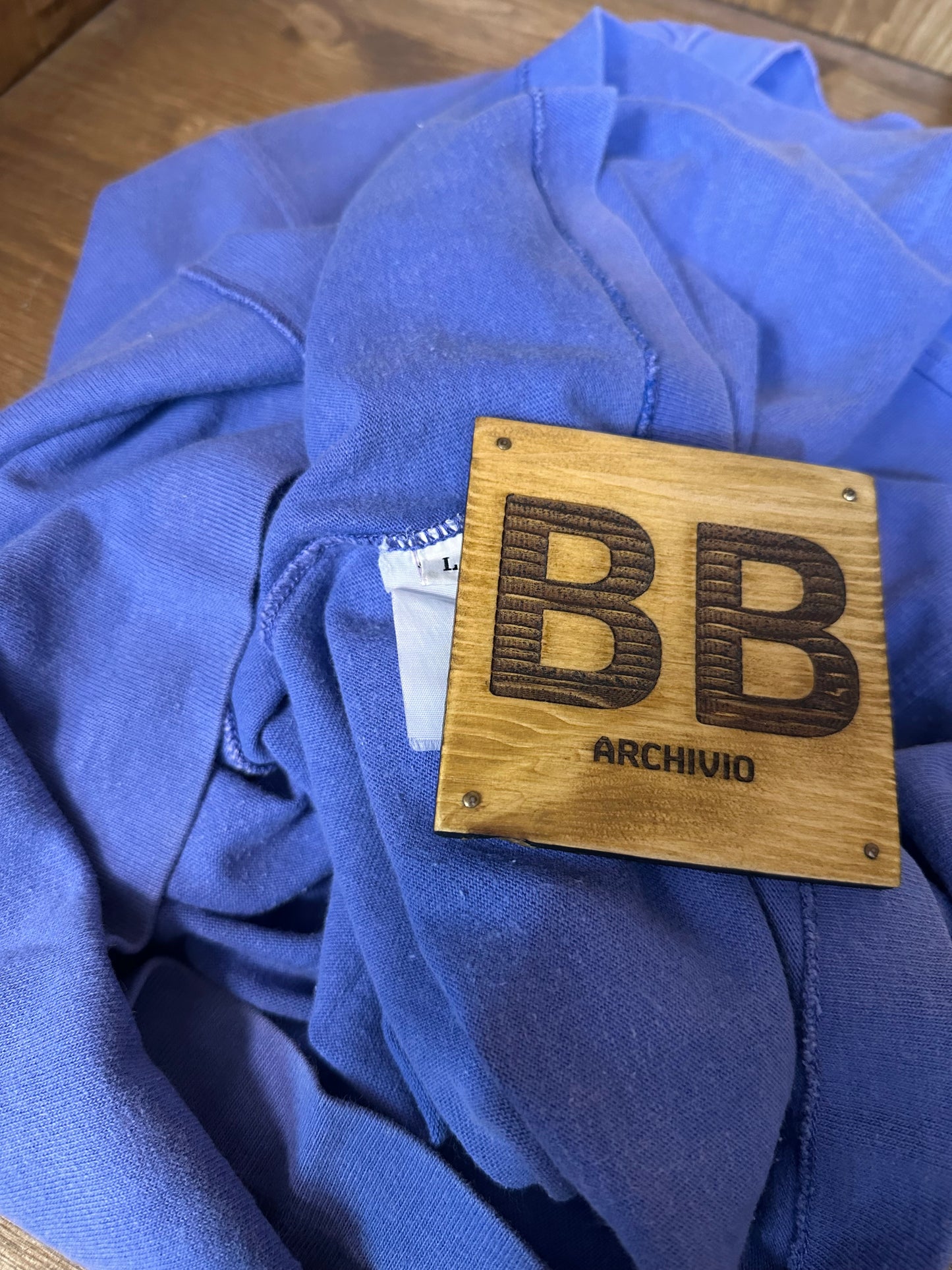 EMBROIDERED SPELL OUT PURPLE TEE