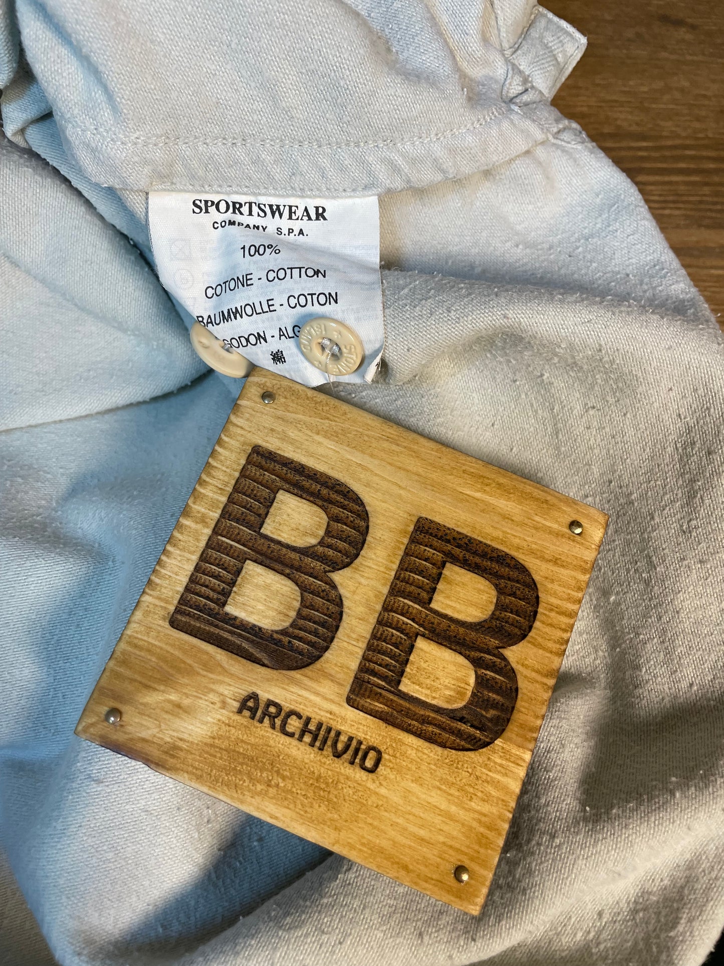 Muster eines Moleskin-Baumwoll-Overshirt von Gianfranco Ferre (unveröffentlicht)