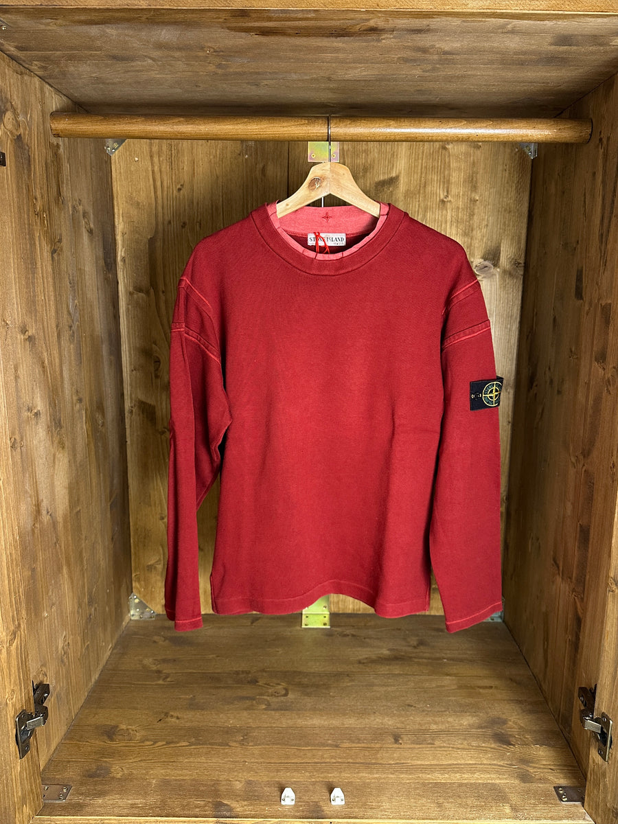SS01 COTTON CREWNECK in Brick Red