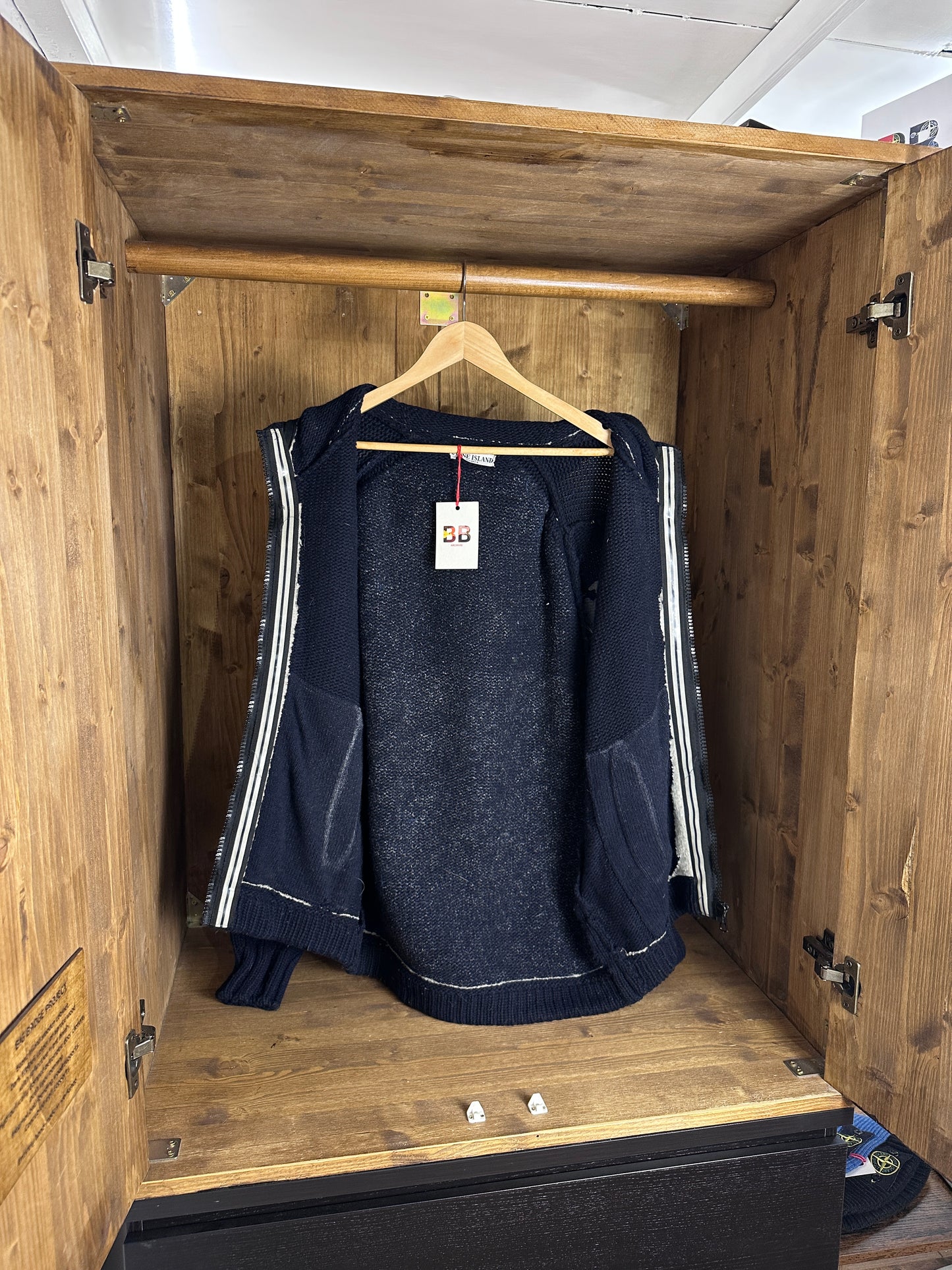 AW00s WOOL HOODED JACKET in Deep Blue