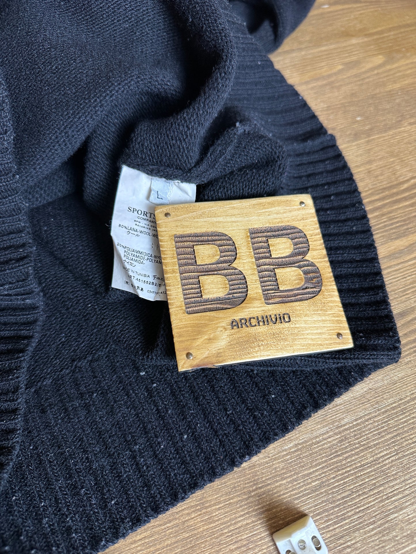 AW06 WOOL CARDIGAN in Black