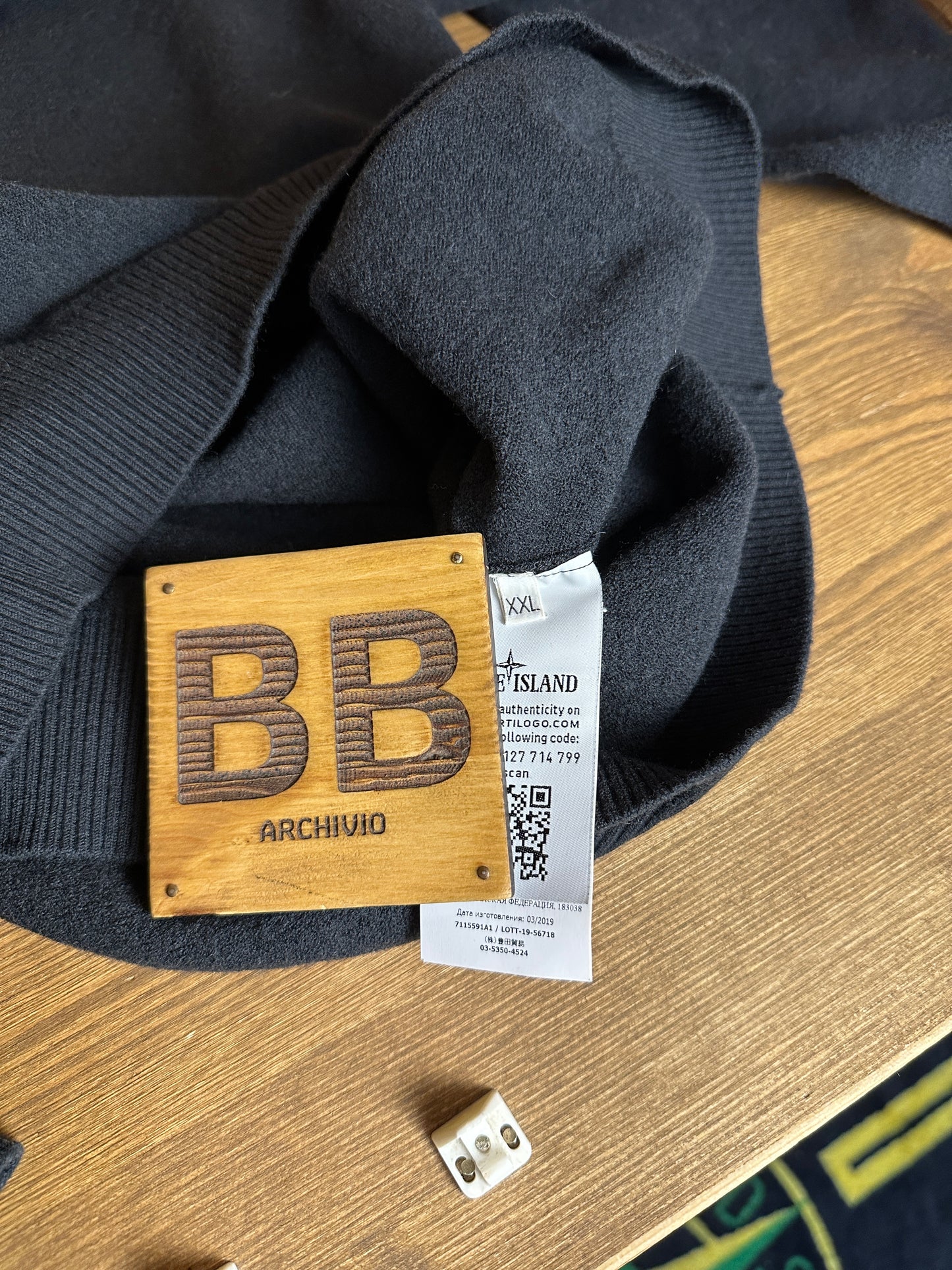 AW19 WOOL JUMPER in Graphite Black