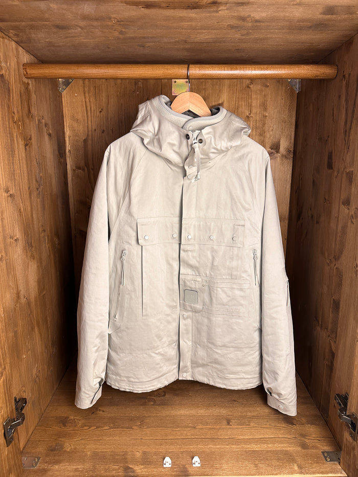 AW20s C.P. COMPANY A.A.C. DOWN JACKET in Oyster White