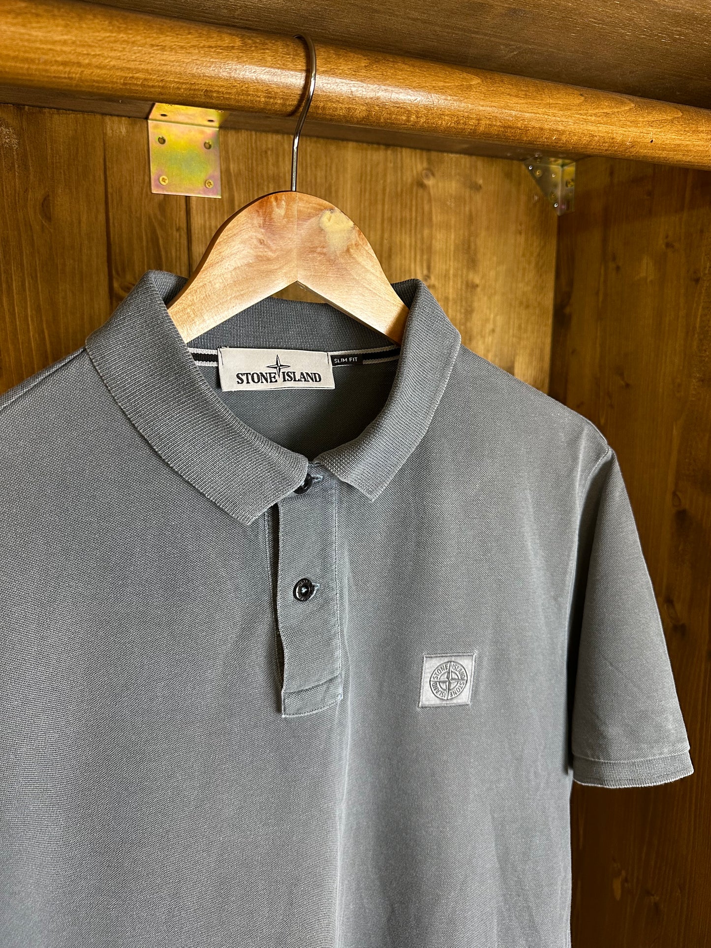 SS19 POLO SQUARE BADGE in Slate Grey