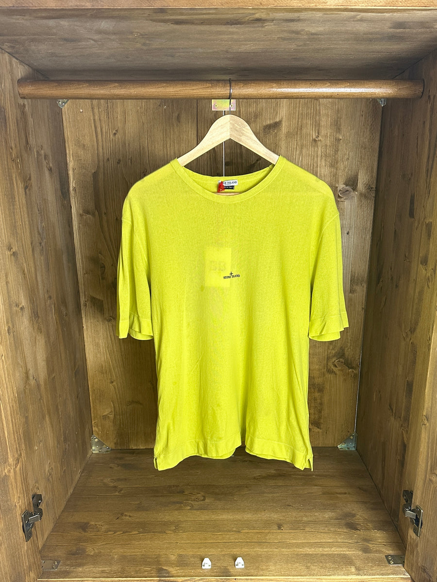 SS00s SPELLOUT TEE in Bright Yellow
