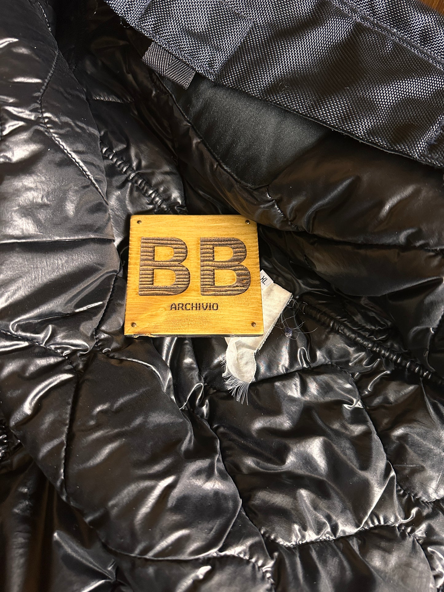 AW10 OXFORD NYLON SHEARLING BOMBER in Gray Blue