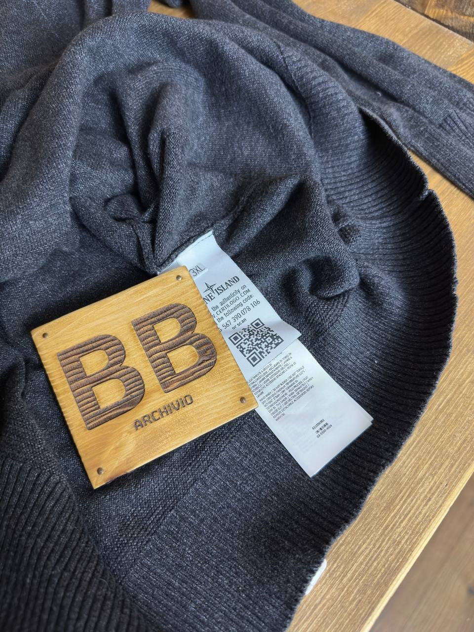 SS15 BUTTONED CARDIGAN in Dark Grey