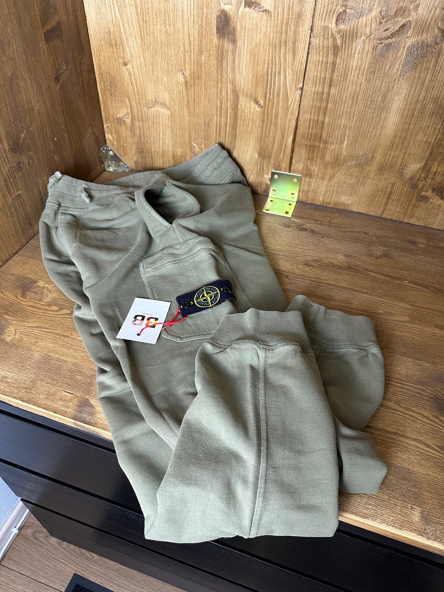 AW14 COTTON FLEECE PANT in Reed Green