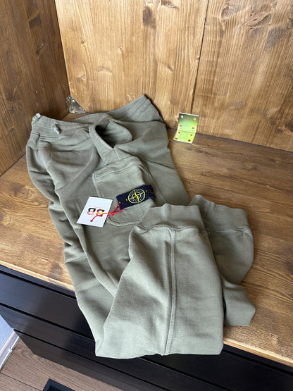 AW14 COTTON FLEECE PANT in Reed Green