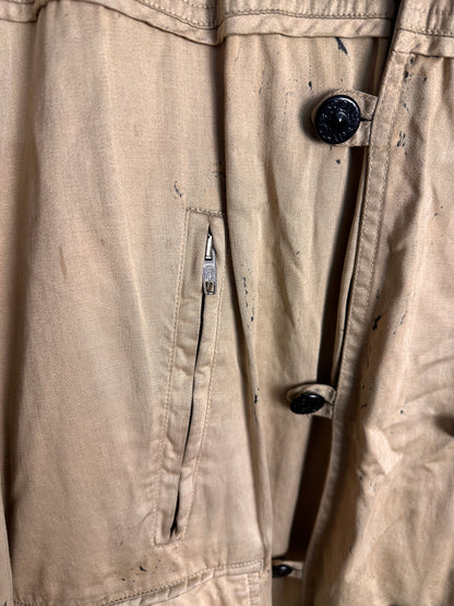 AW88 RASO GOMMATO DOUBLE BREASTED SHEEPSKIN LINER JACKET in Beige