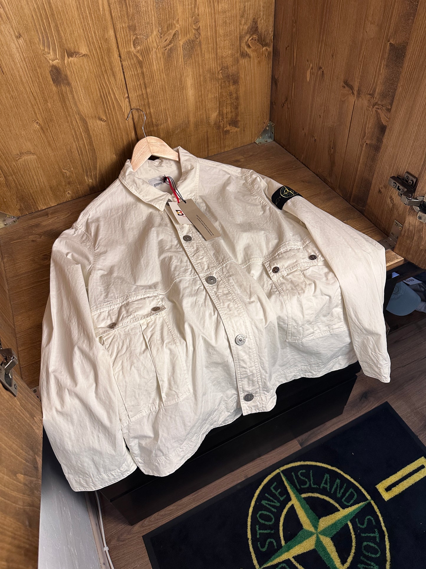 SS22 MACRO RIPSTOP OVERSHIRT in Pure White
