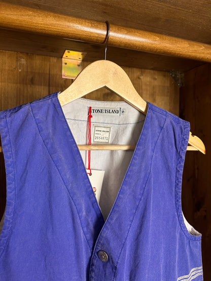 SS94 TELA STELLA WESTE MIT REFLEKTIERENDER SCHRIFTZEICHEN IN HIMMELBLAUE