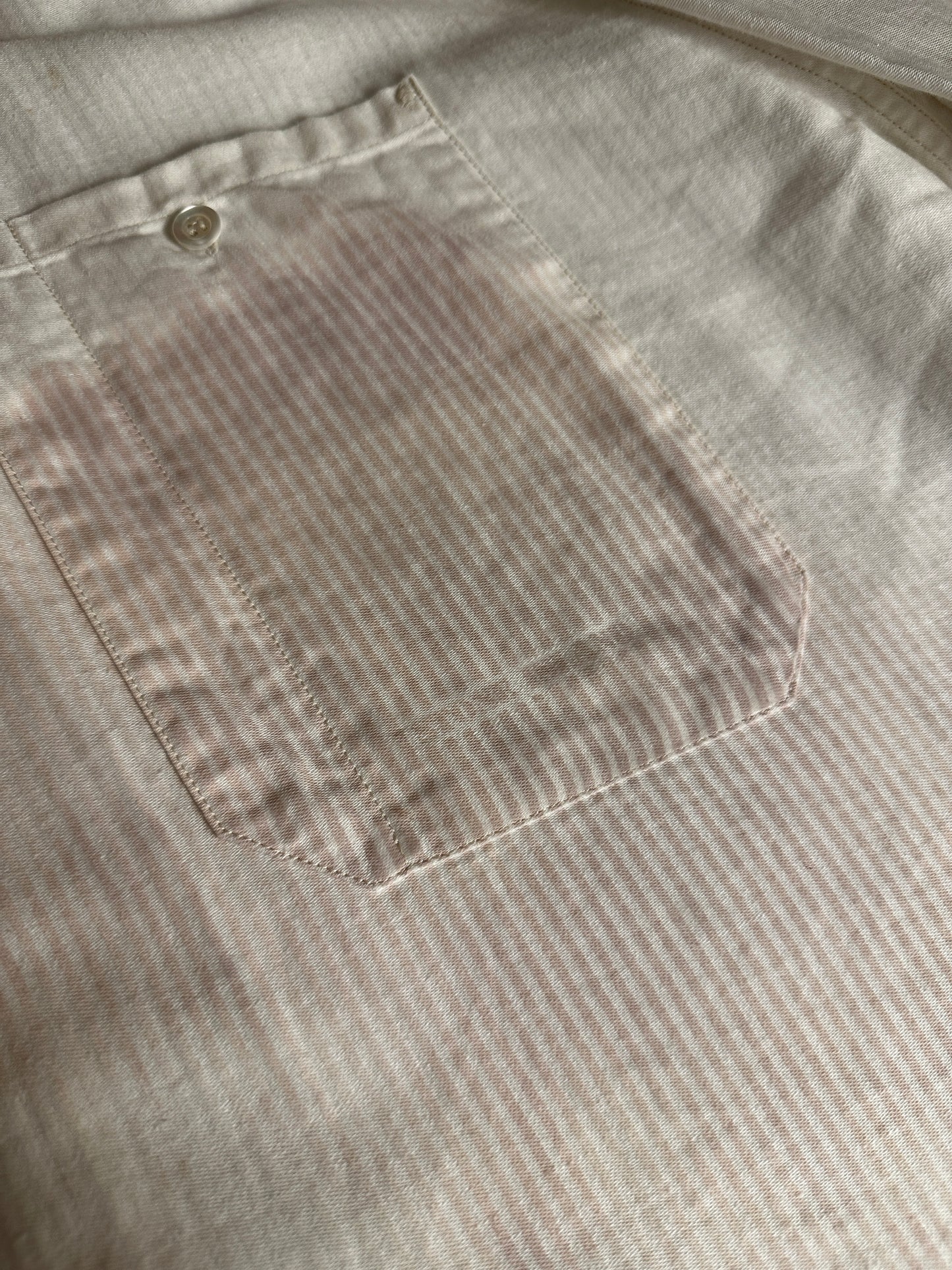 AW80s THERMOSENSITIVE VERTICAL PRINT SHIRT in White & Ivory
