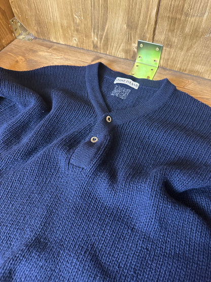 80s WOOL JUMPER in Blue Midnight