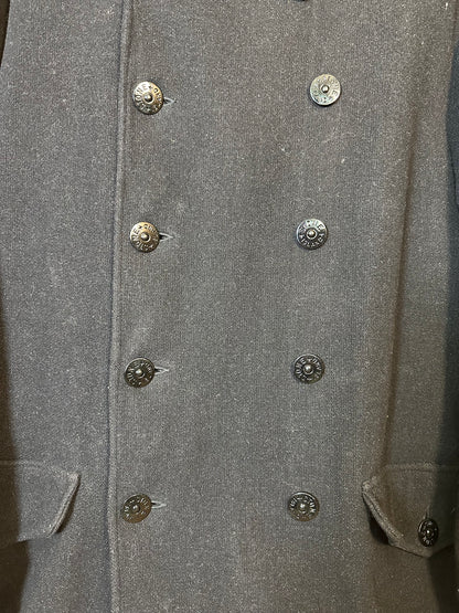 AW02 BLACK WOOL TRENCH COAT