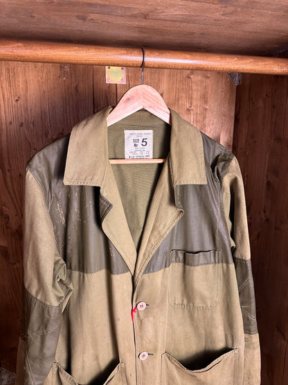 SS80 COTTON BLAZER in Green Brown