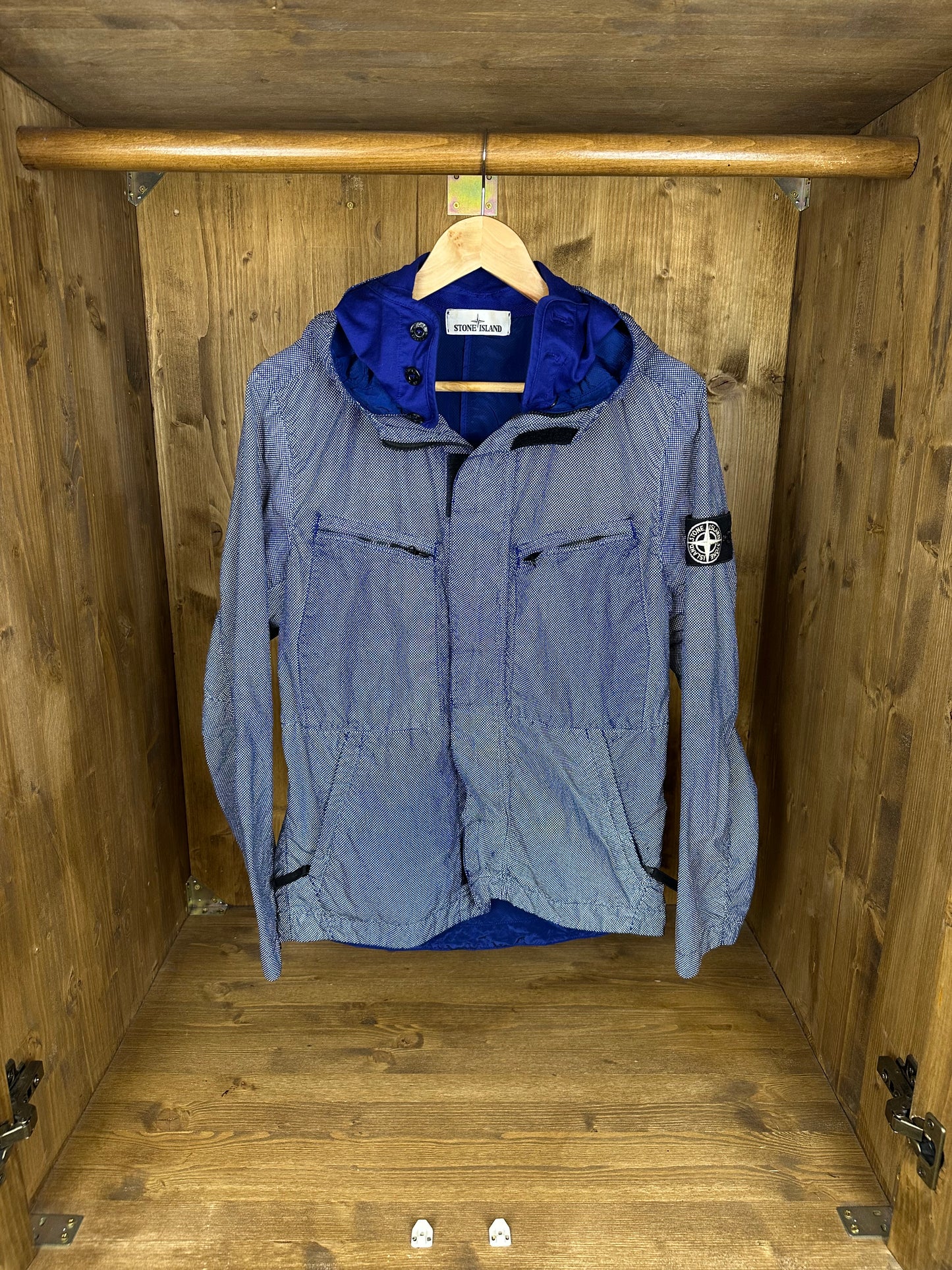 SS16 GARMENT DYED PIXEL REFLECTIVE in Blue