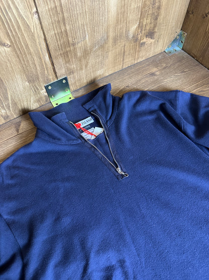 SS97 1/4 ZIP COTTON JUMPER in Blue Blueberry