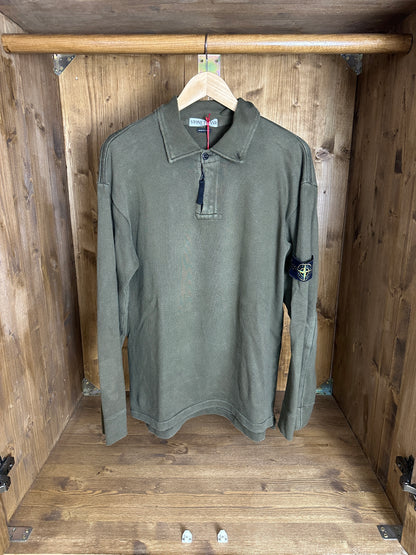 AW05 1/4 ZIP COTTON JUMPER POLO in Signal Brown