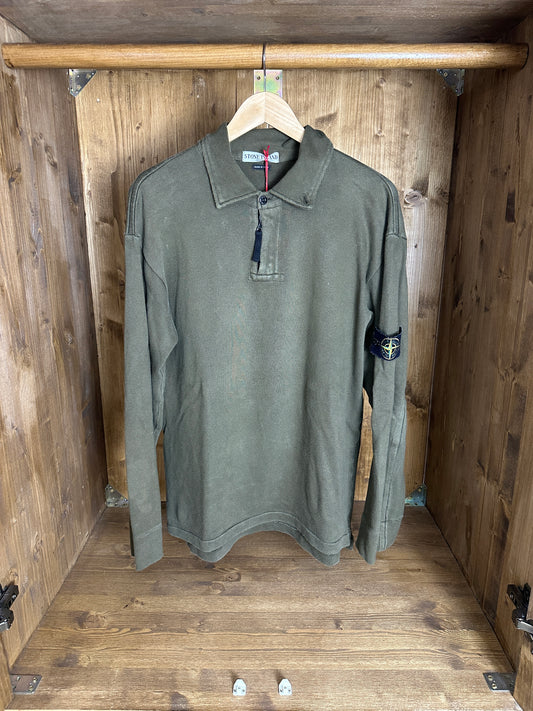 AW05 1/4 ZIP COTTON JUMPER POLO in Signal Brown