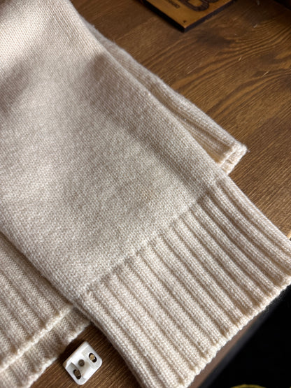 AW08 LEICHTE WOLL-KAPUZENJACKE in Hell-Elfenbein