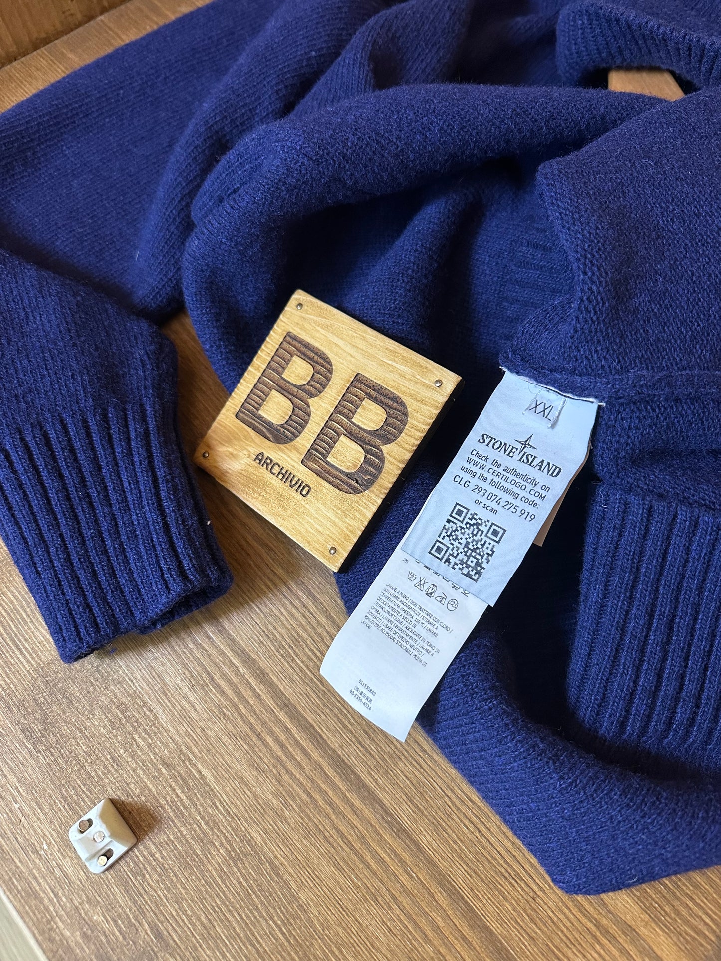 BLUE NIGHT WOOL CARDIGAN