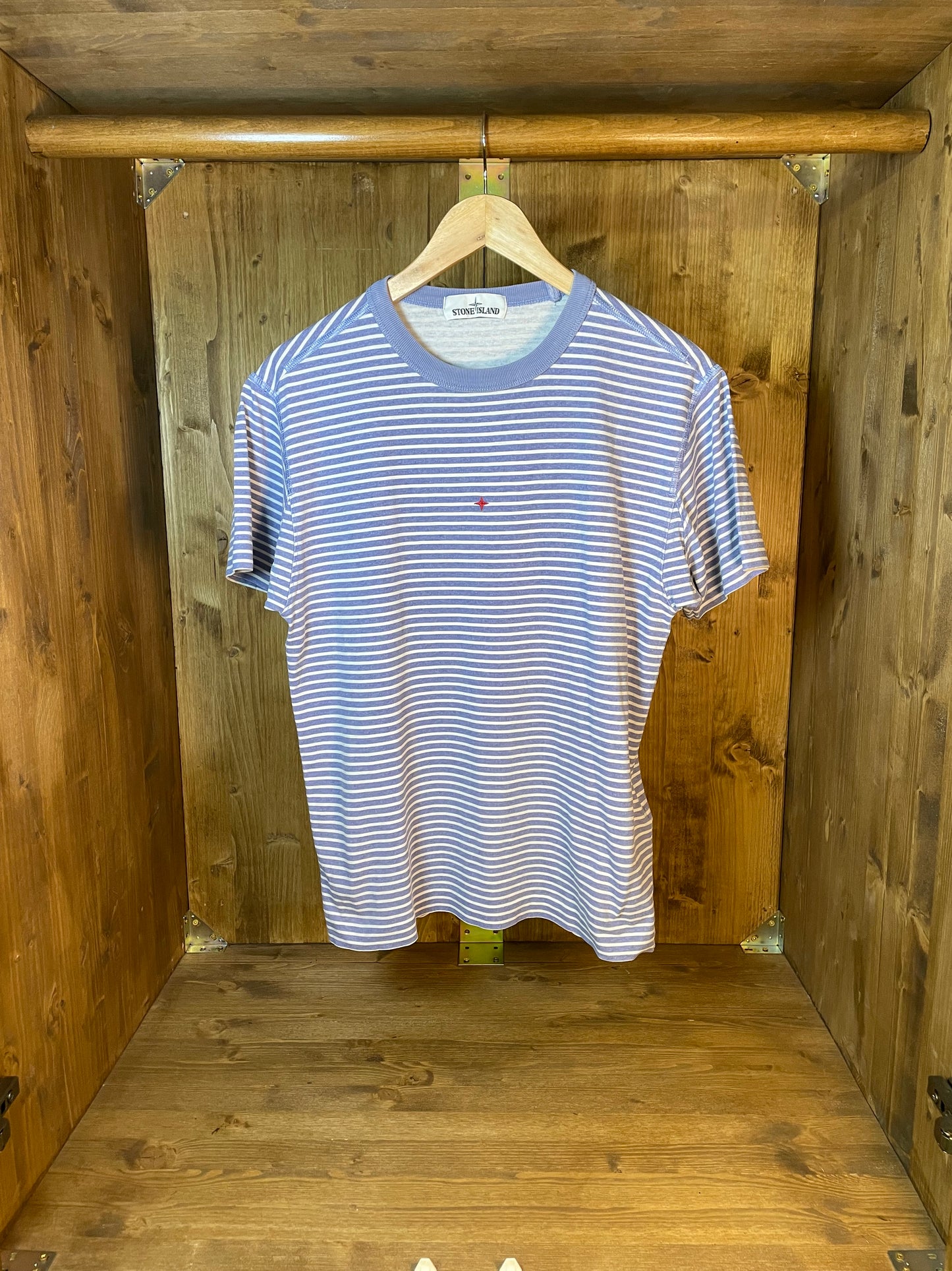 Navy tee light blue