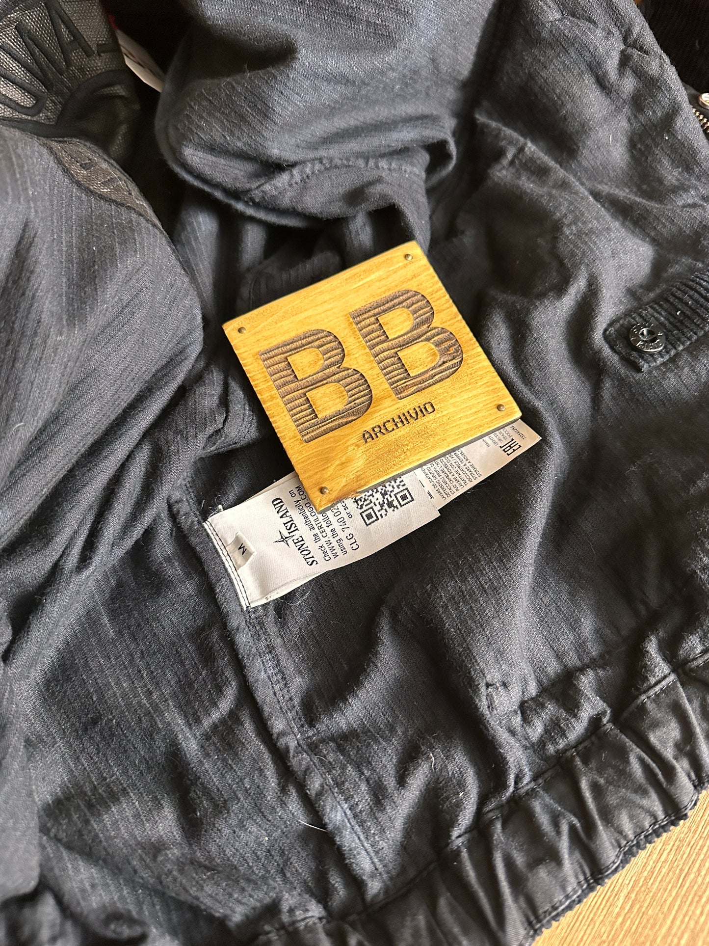 AW20 FROST CORDUROY Supreme X Stone Island sample piece in Jet Black