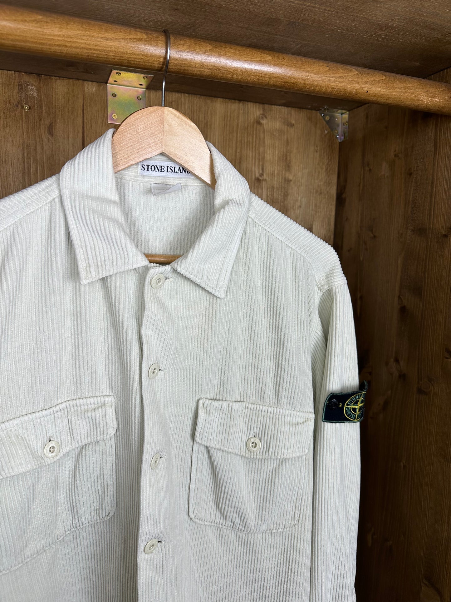 AW94 CORDUROY OVERSHIRT in Cream White