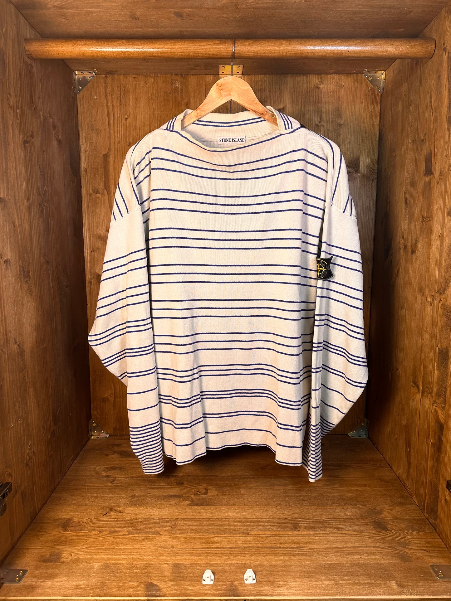 80s BOAT NECK STRIPED JUMPER