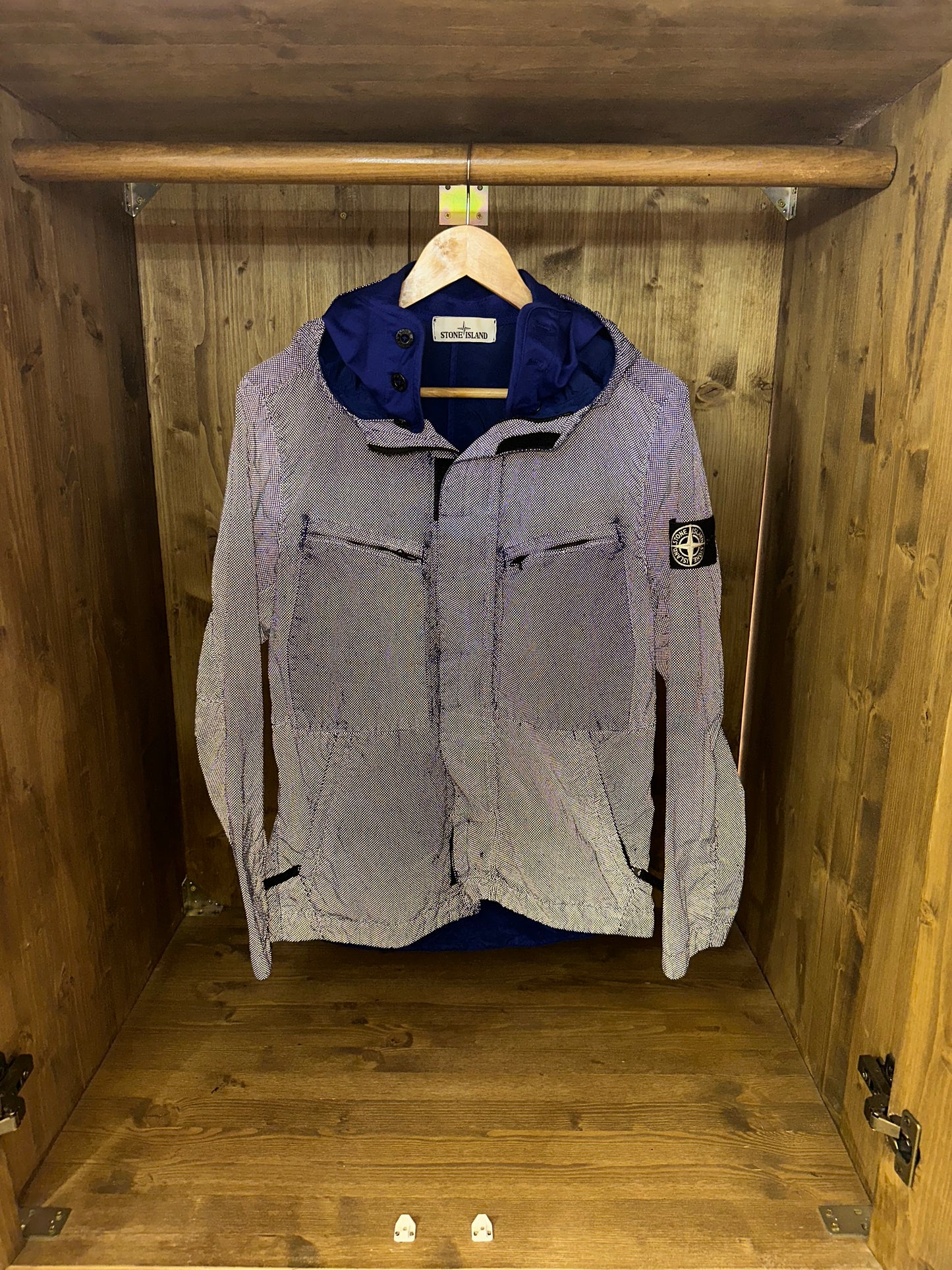 SS16 GARMENT DYED PIXEL REFLECTIVE in Blue