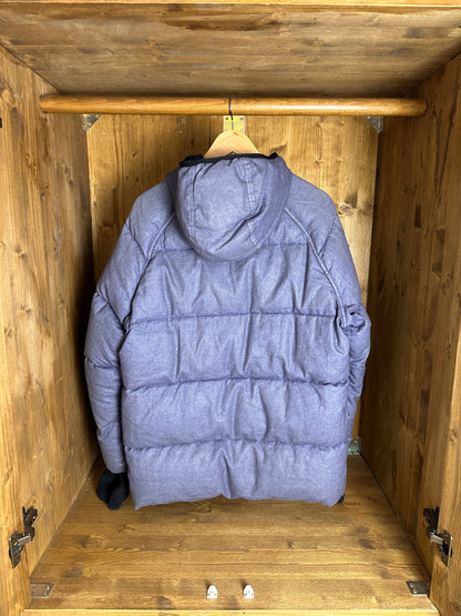 AW18 LINO RESINATO DOWN-TC in Mixed Blue