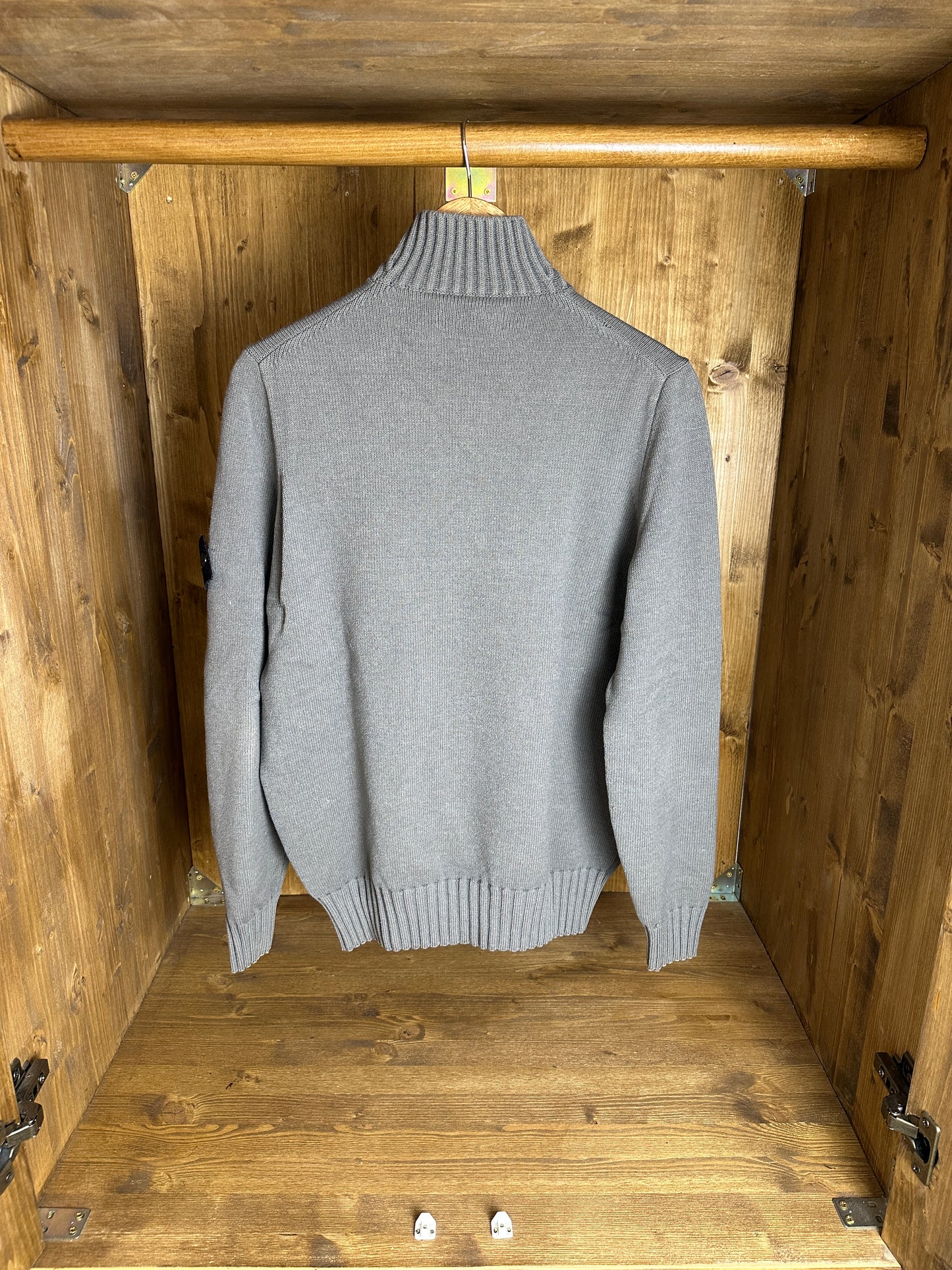 AW18 WOOL 1/4 ZIP JUMPER in Antracite Grey