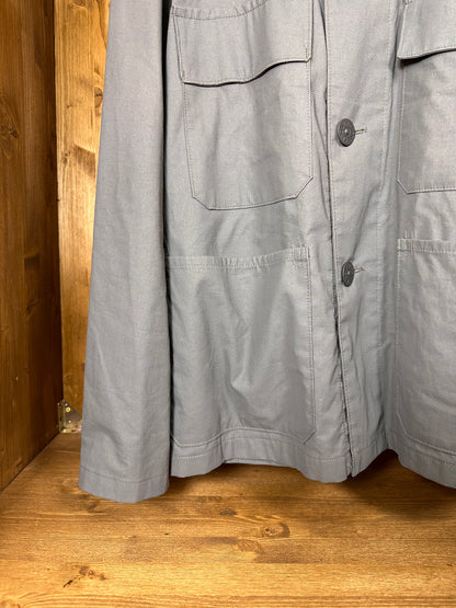 STONE GREY POLYURETHANE OVERSHIRT