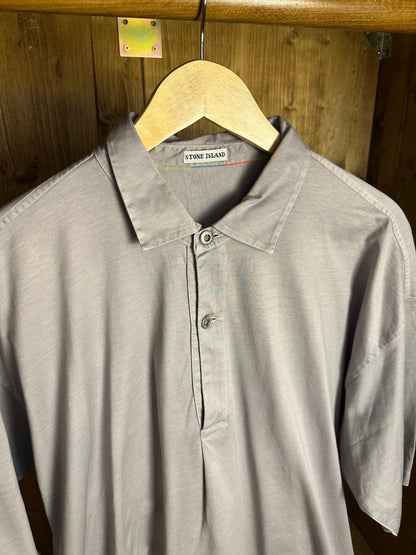 SS89 STONE ISLAND MARINA POLO “Rainbow Stitching” in Grey