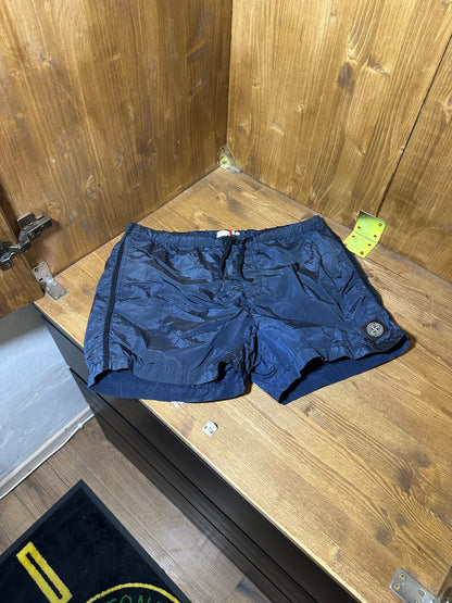 SS20 NYLON METAL SWIMSHORT In Blue