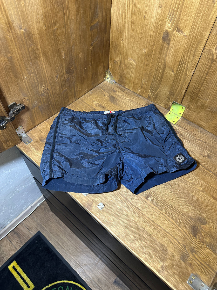 SS20 NYLON METAL SWIMSHORT In Blue