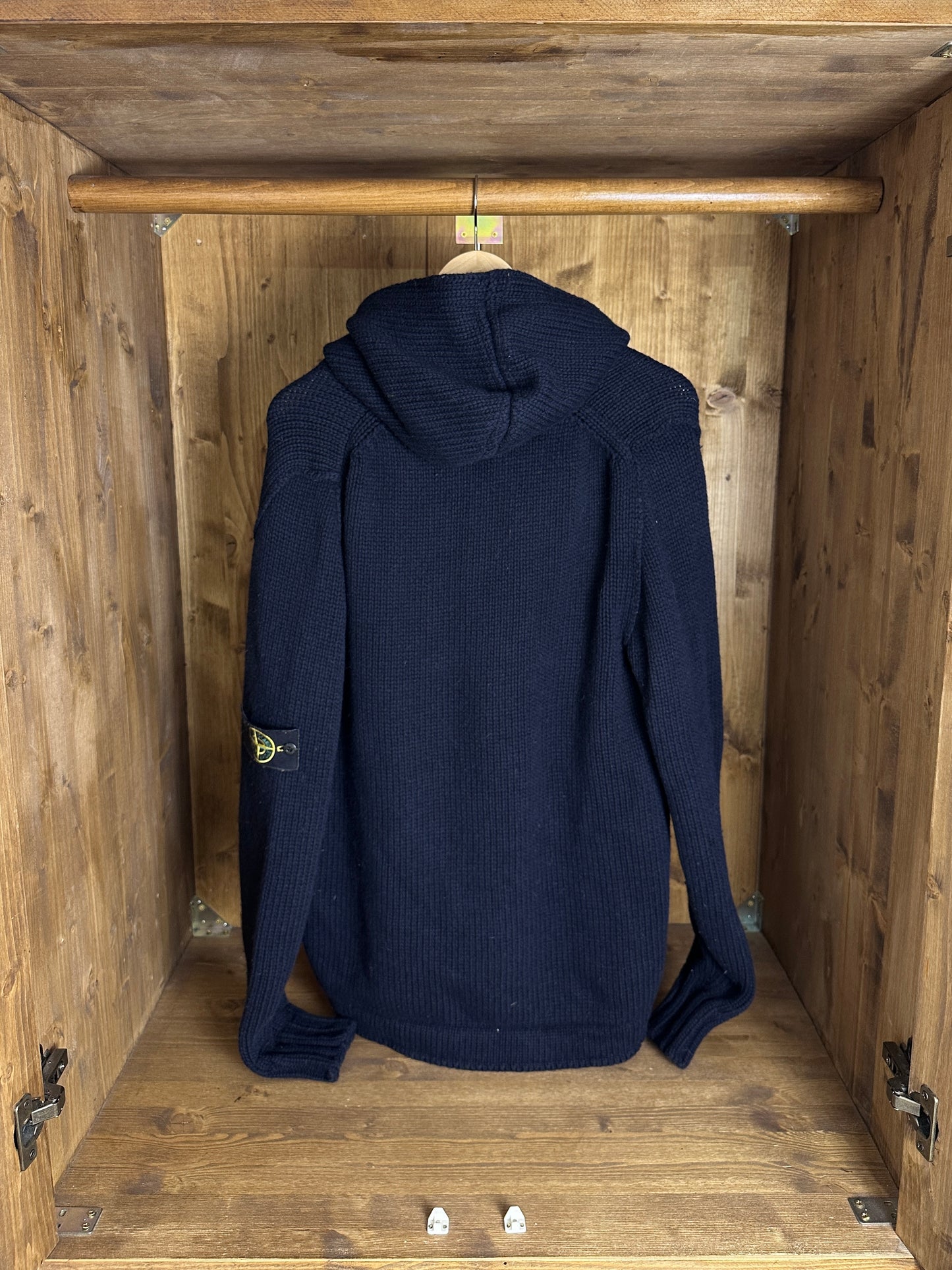 AW00s WOOL HOODED JACKET in Deep Blue